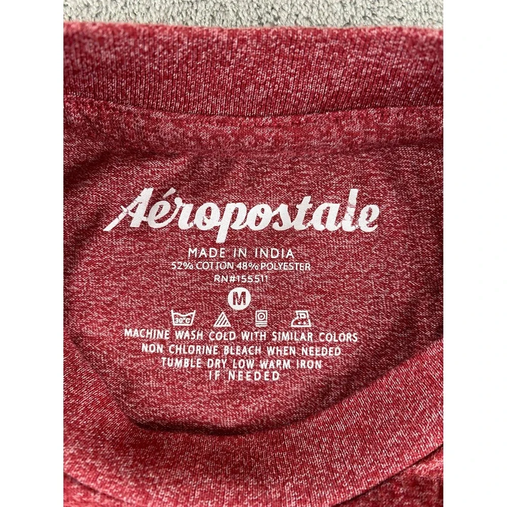 Aeropostale Mens Red Short Sleeve Graphic T Shirt Original Brand NYC Medium